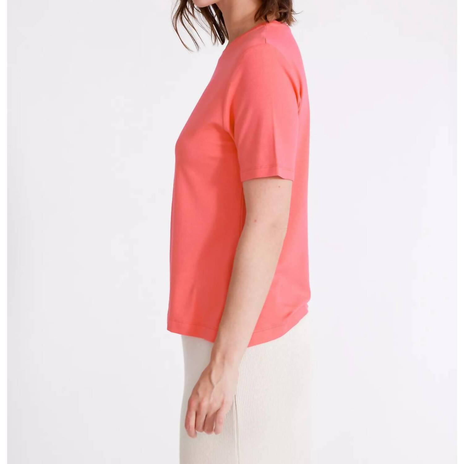 New Holebrook Usa Jennie T-Shirt In Coral Pink — image 2 of 3